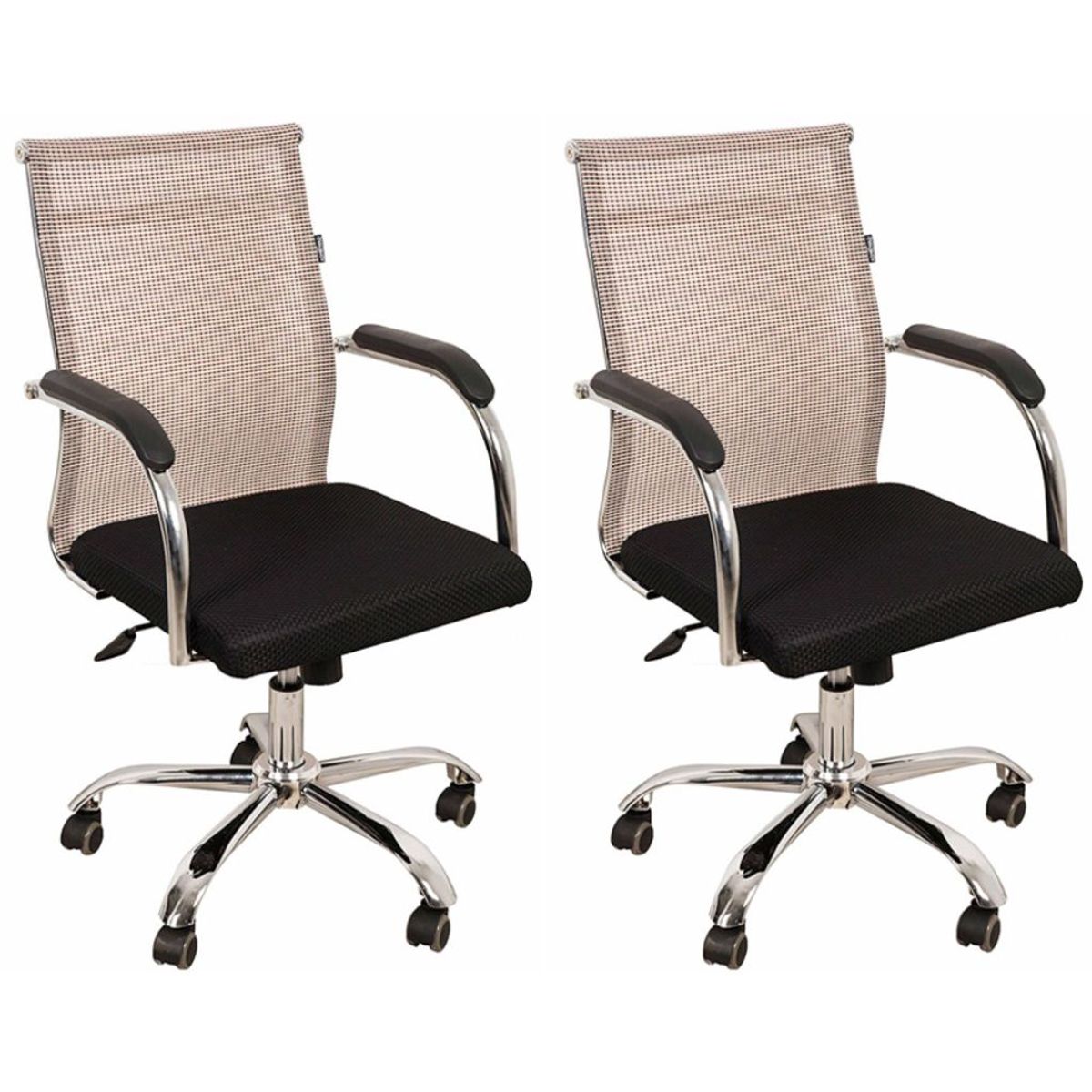 MOBLIHOUSE - Set X2 Silla Secretarial Premium Beige