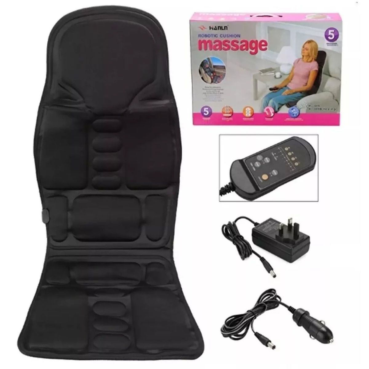 ONE PIXEL - Silla Cojin Masajeadora De Carro Casa Oficina Portatil 12v