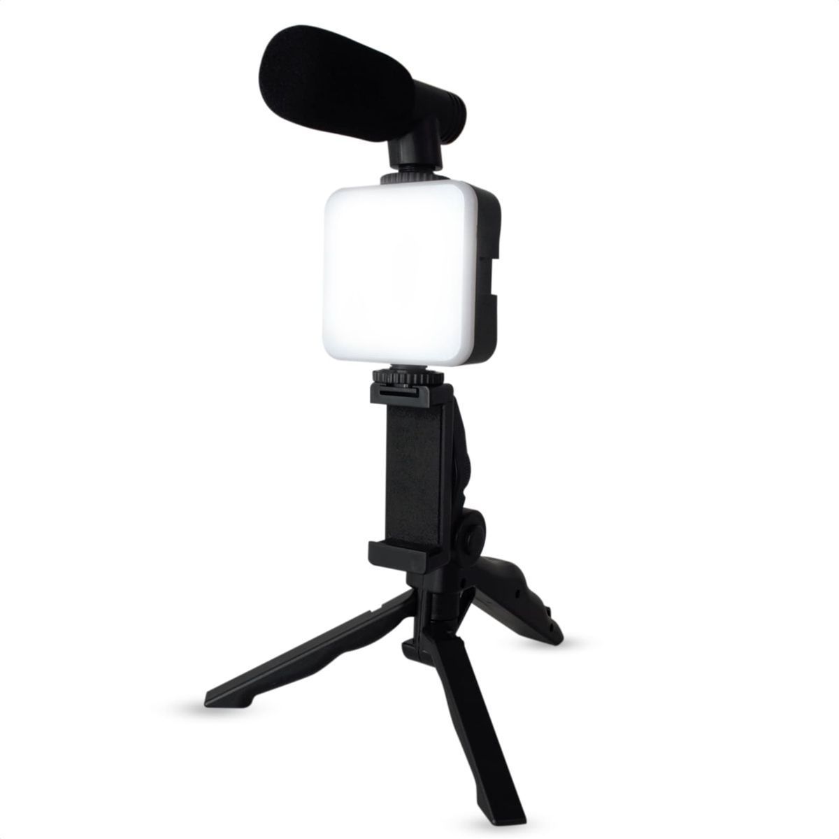 GENERICO - Estabilizador Celular Soporte Luz Led Micrófono Control Bt