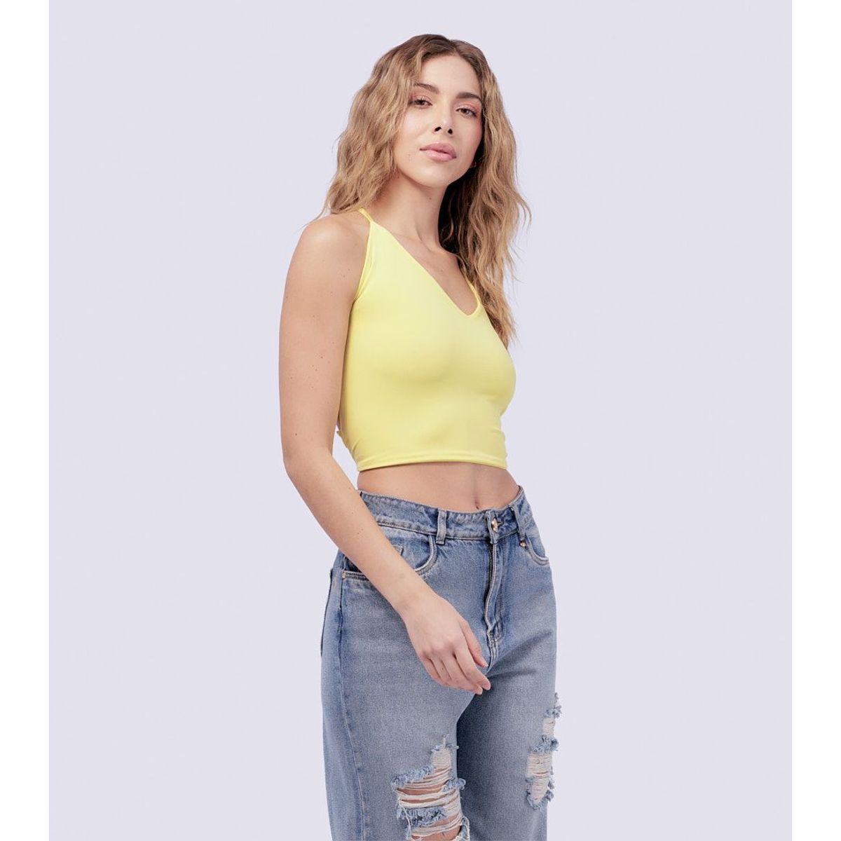 DEREK - Blusa con Esvote en V Para Mujer Derek