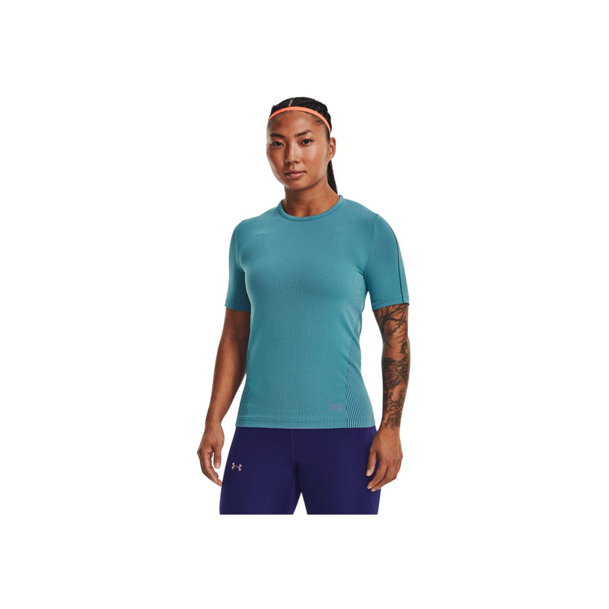 UNDER ARMOUR - Camiseta Mujer Under Armour RUSH SEAMLESS SS Azul UNDER ARMOUR