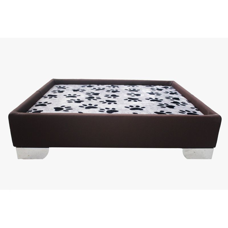 MAOS - BASE CAMA EN MADERA ACOLCHADA PARA PERRO