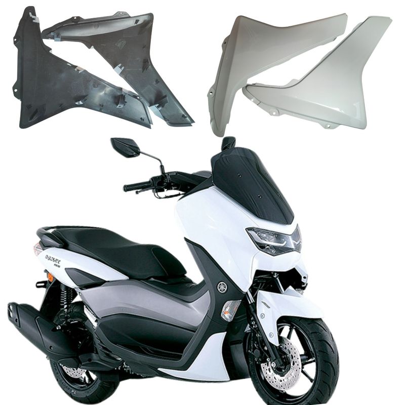 GENERICO - TAPAS INFERIORES PISO YAMAHA NMAX COLOR BLANCO