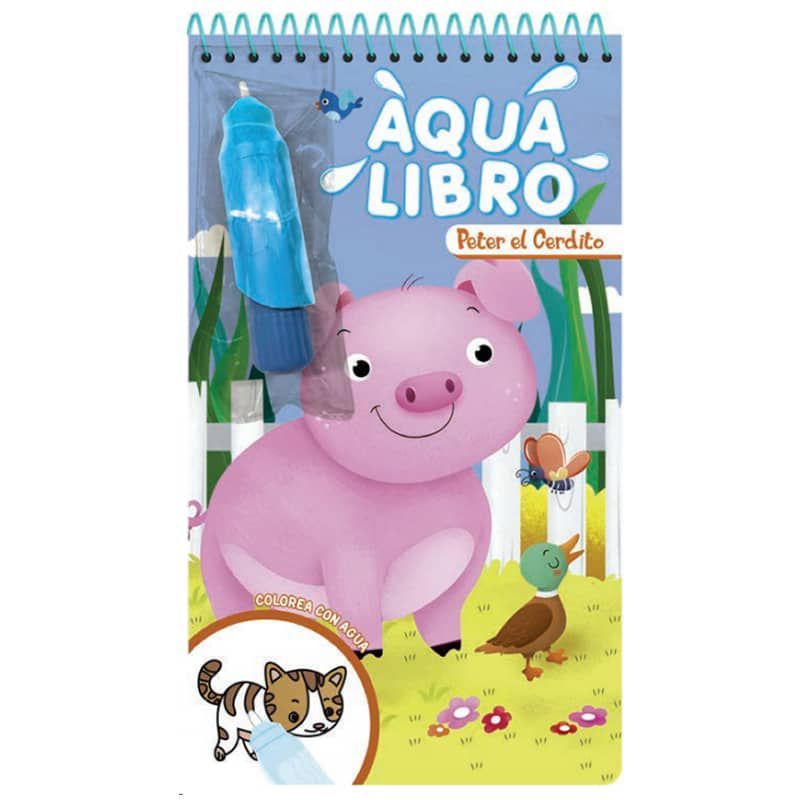 LEXUS - Aqua Libro Peter El Cerdito Colorea Con Agua Lexus