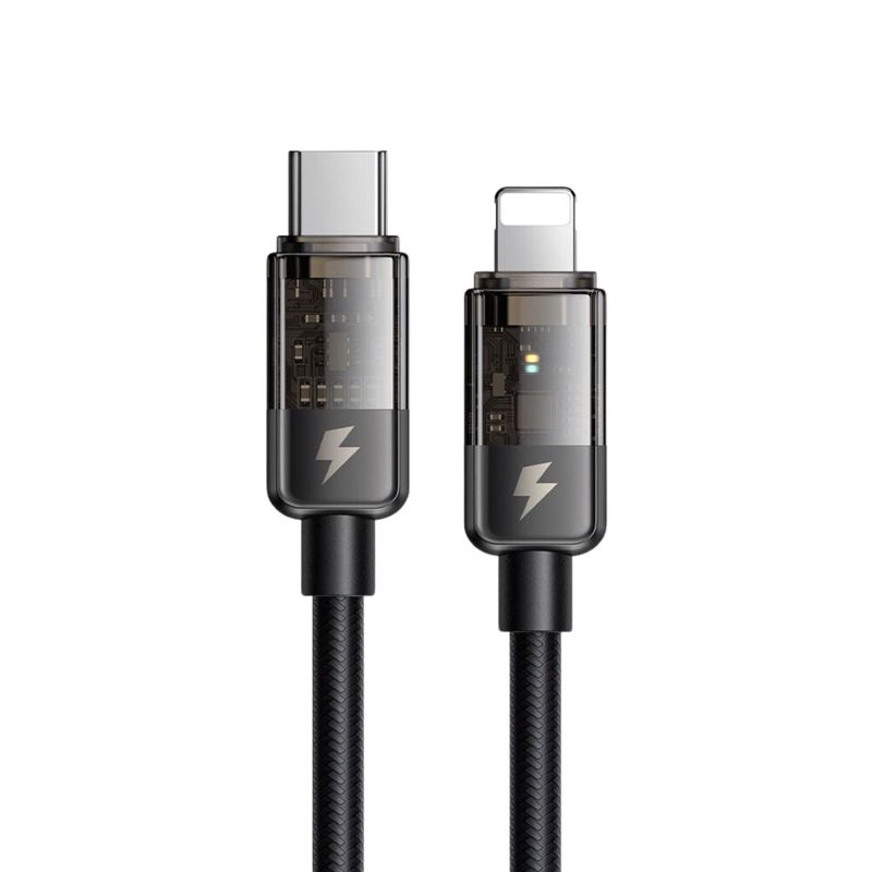 MCDODO - Cable Para iPhone Auto Power Off Tipo C Transparente 180 cm