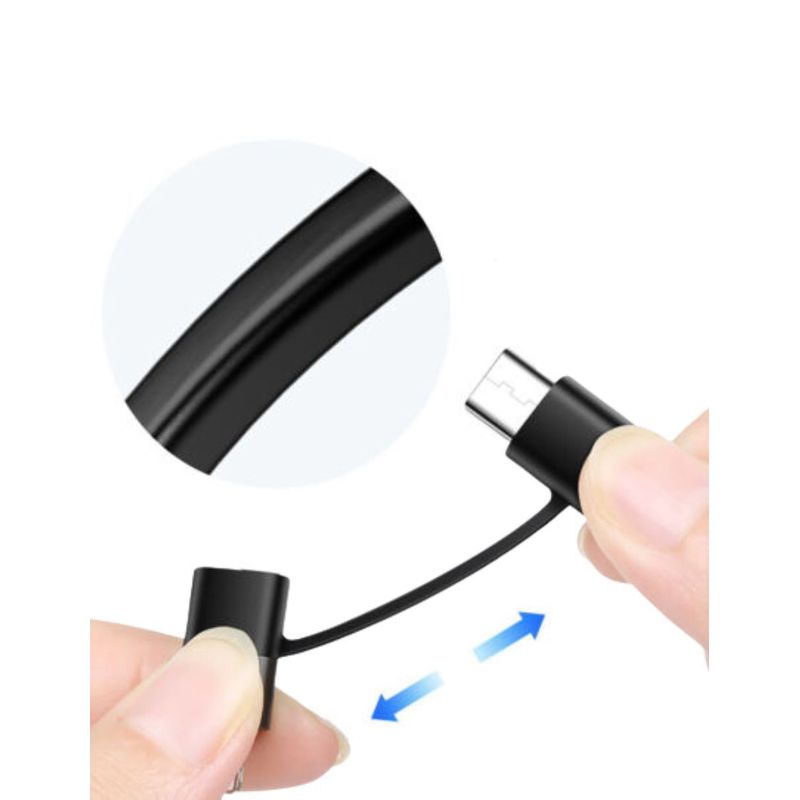 MCDODO - Cable 2 En 1 De Carga Rápida Para iPhone y Tipo C 60w Uso Rudo