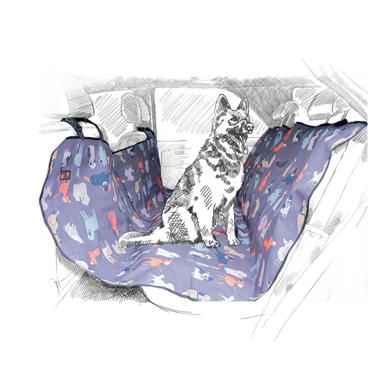 AFM - FORRO SILLA TRASERA PARA CARRO ESTAMPADA PERROS