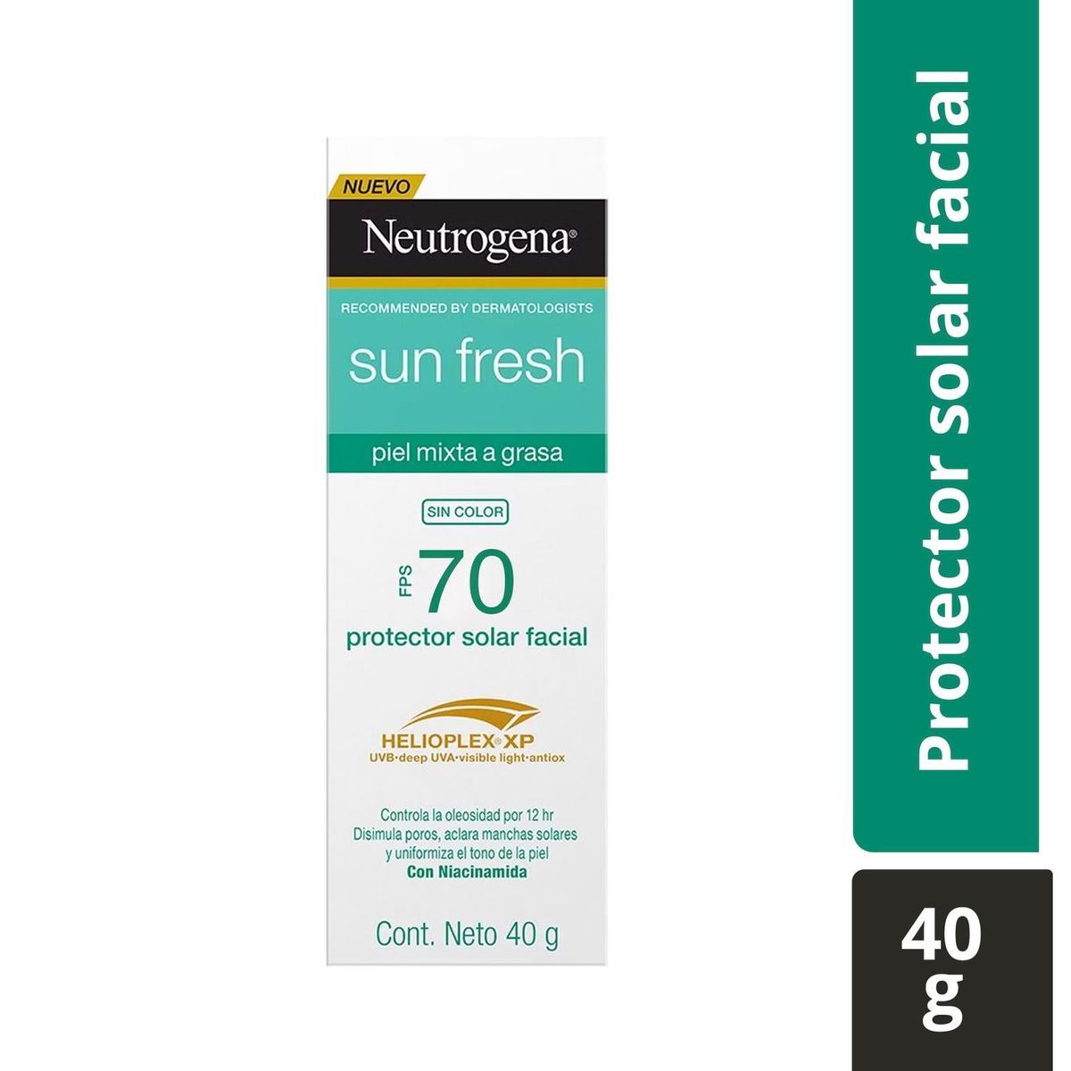 NEUTROGENA - Protector Solar Facial Neutrogena Sin color FPS 70 40g