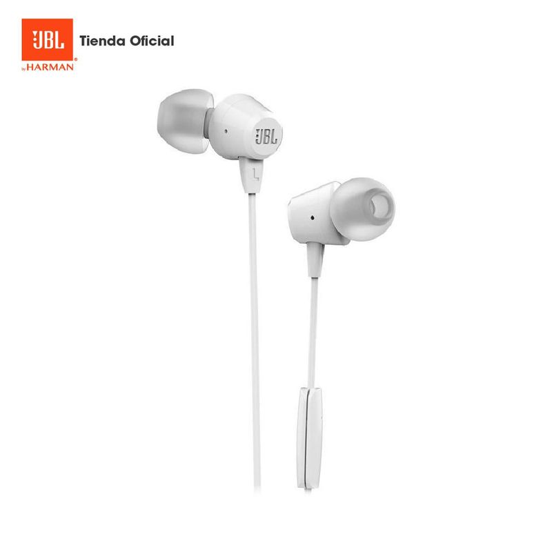 JBL - Audífonos JBL Jack 3.5mm C50HI - Blanco