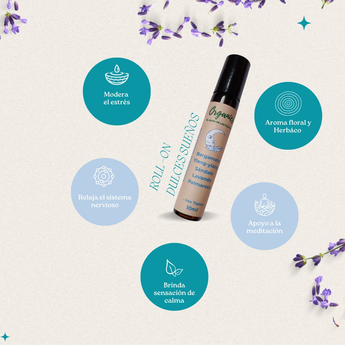 GENERICO - Aceite Esencial DULCES SUEÑOS Mezcla exclusiva de aceites esenciales