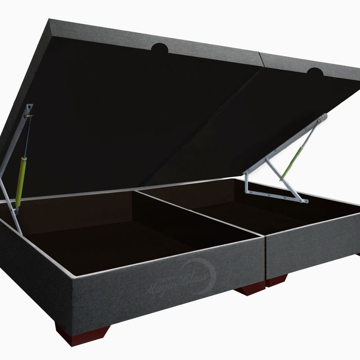 MAGIC CLASS - BASE CAMA BAÚL HIDRÁULICA DIVIDIDA 140x190 MICROFIBRA GRIS