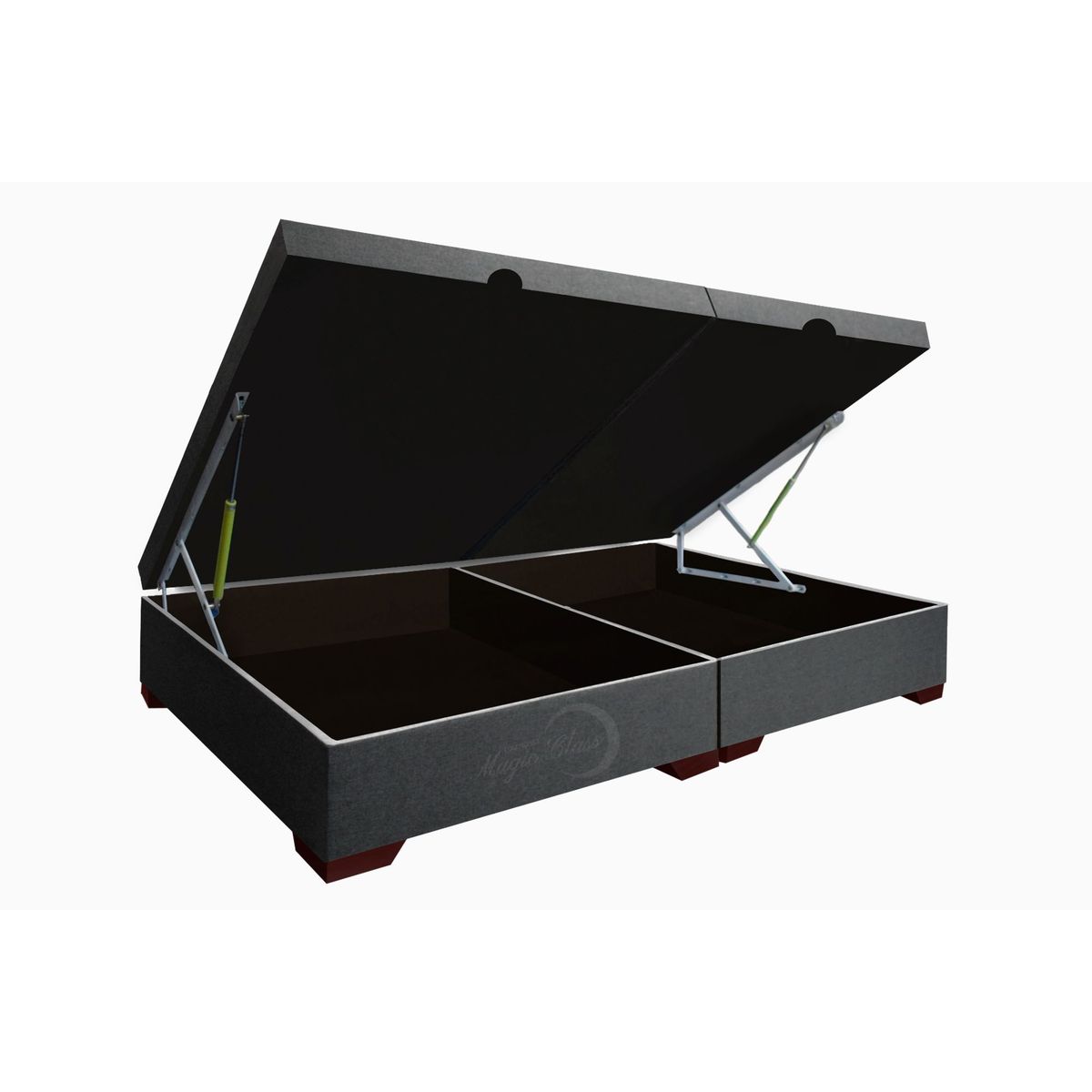 MAGIC CLASS - BASE CAMA BAÚL HIDRÁULICA DIVIDIDA 140x190 MICROFIBRA GRIS