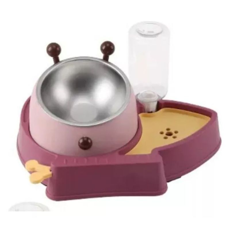GENERICO - Comedero Bebedero Mascotas Alimentación Lenta Morado