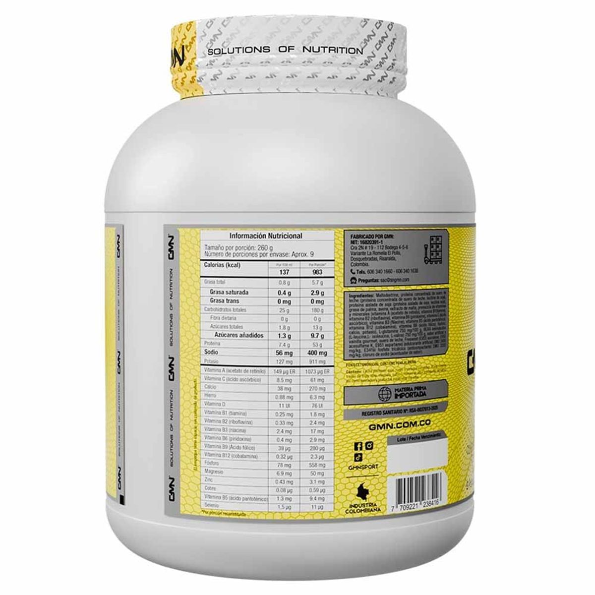 GMN - Super Mega Gainer 5Lb Vainilla Con Energy X Y Termo