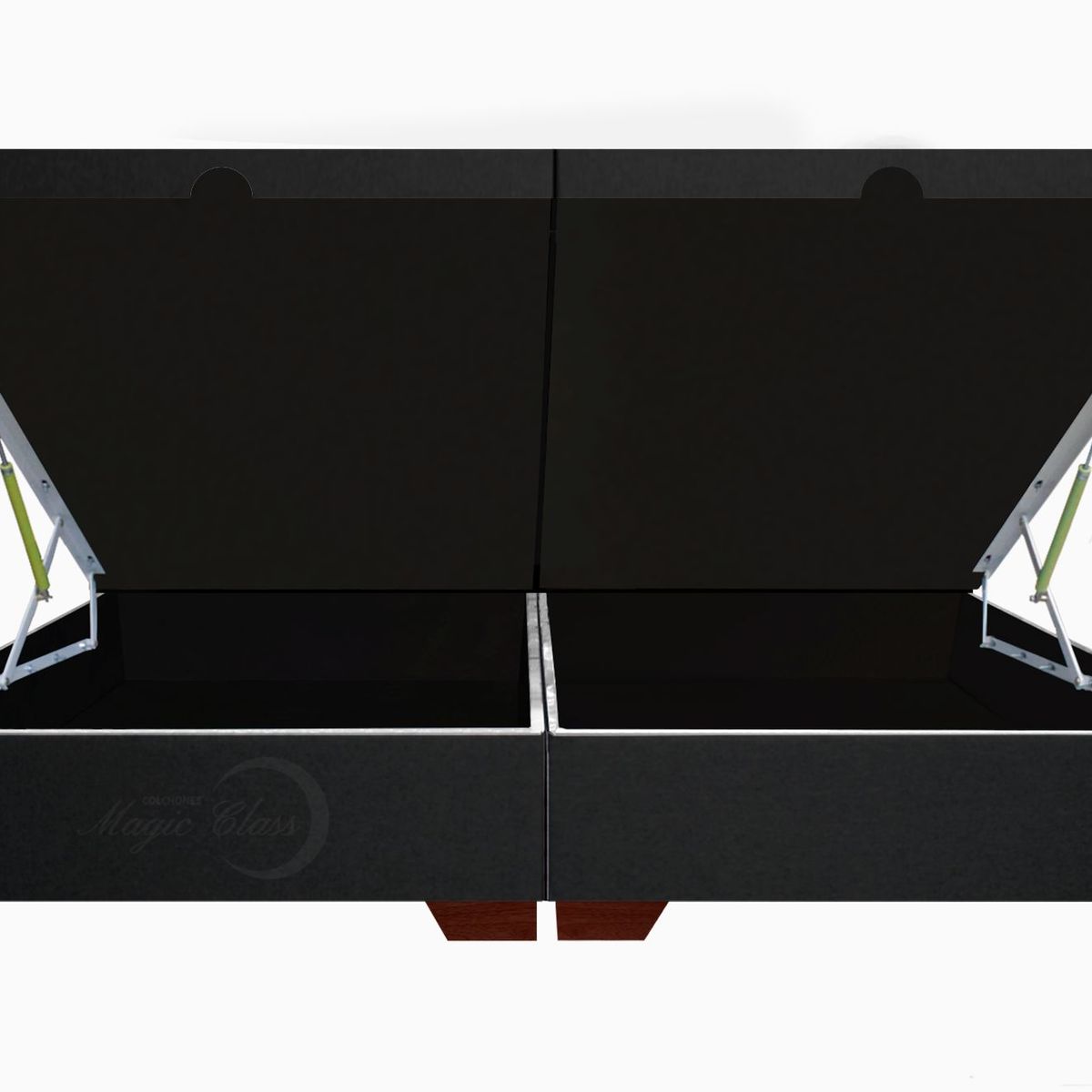 MAGIC CLASS - BASE CAMA BAÚL HIDRÁULICA DIVIDIDA 160x190 MICROFIBRA NEGRO