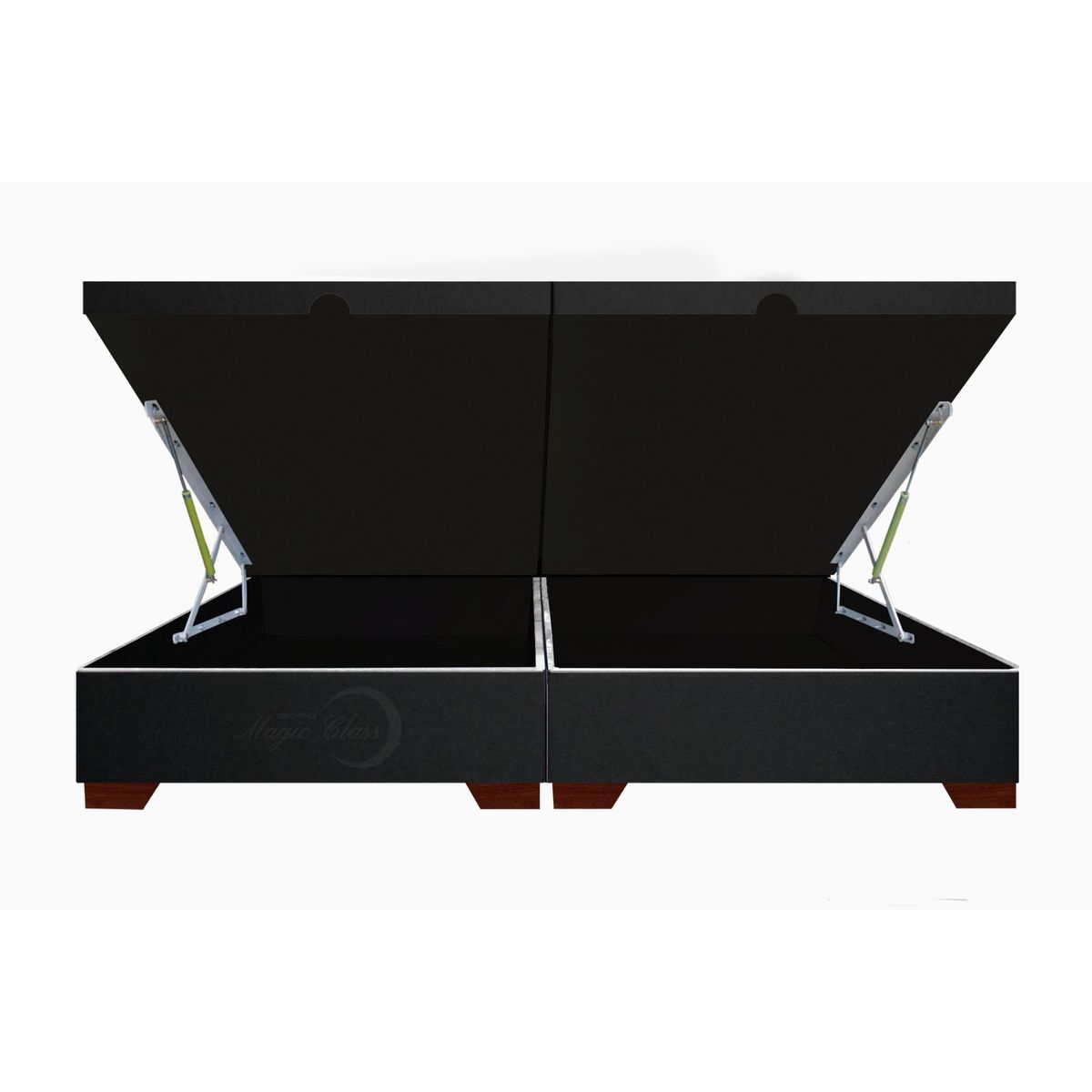 MAGIC CLASS - BASE CAMA BAÚL HIDRÁULICA DIVIDIDA 160x190 MICROFIBRA NEGRO
