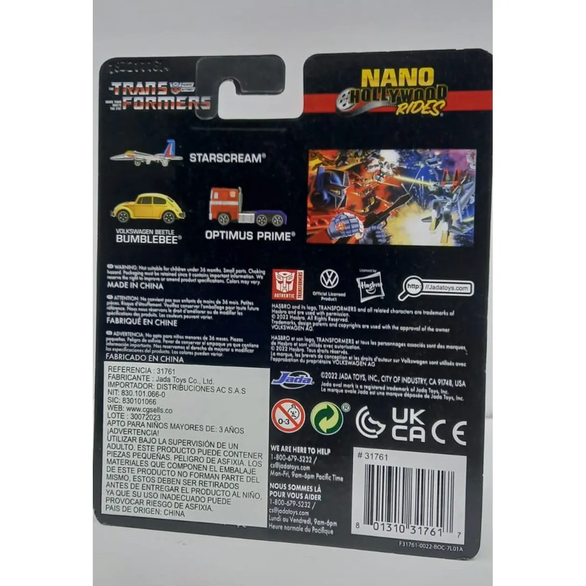 JADA TOYS - Vehículos Set X 3 Nano TransFormers