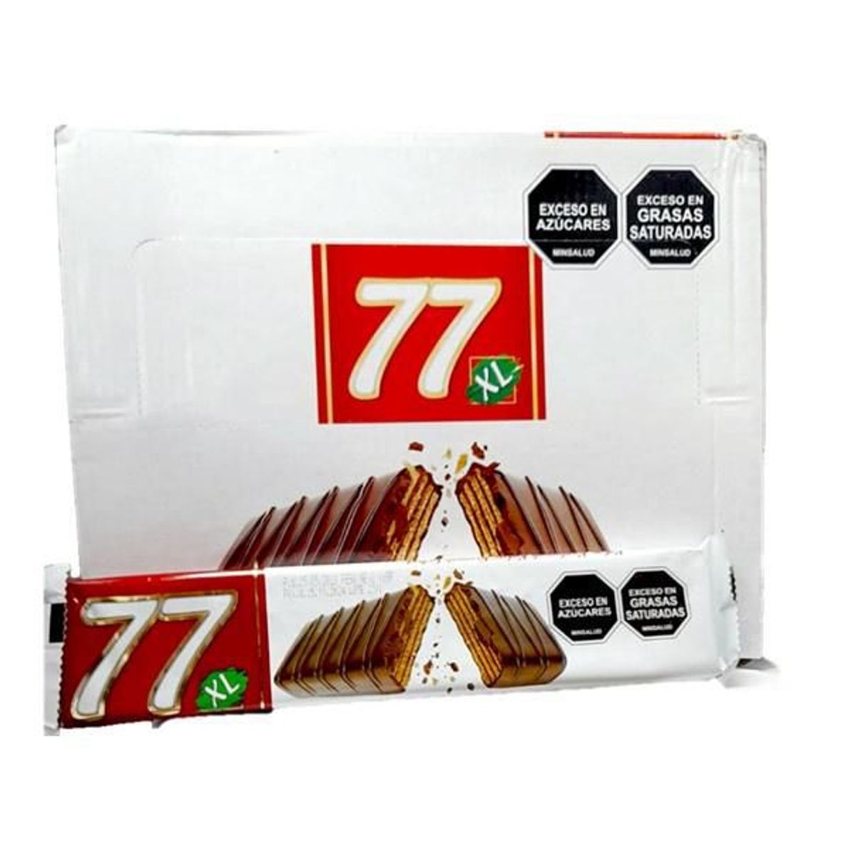 GENERICO - Galleta Wafer 77 XL Negra Display x 24 UDS