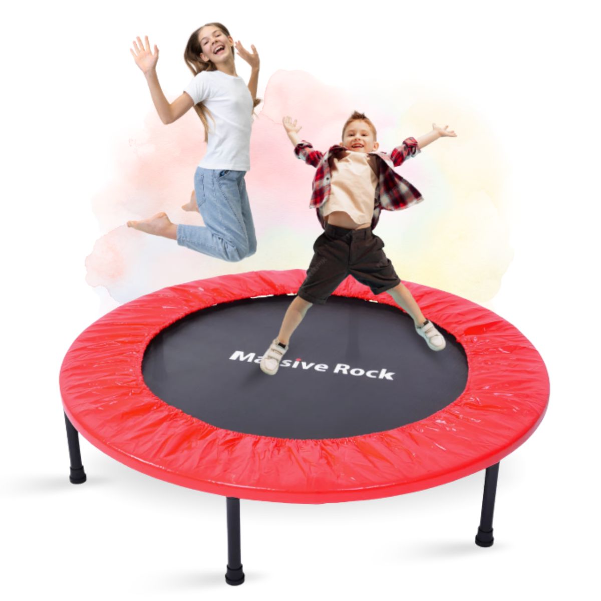 SUBE - Trampolín Fitness Ejercicio Y Gimnasia de fácil Armado Rojo