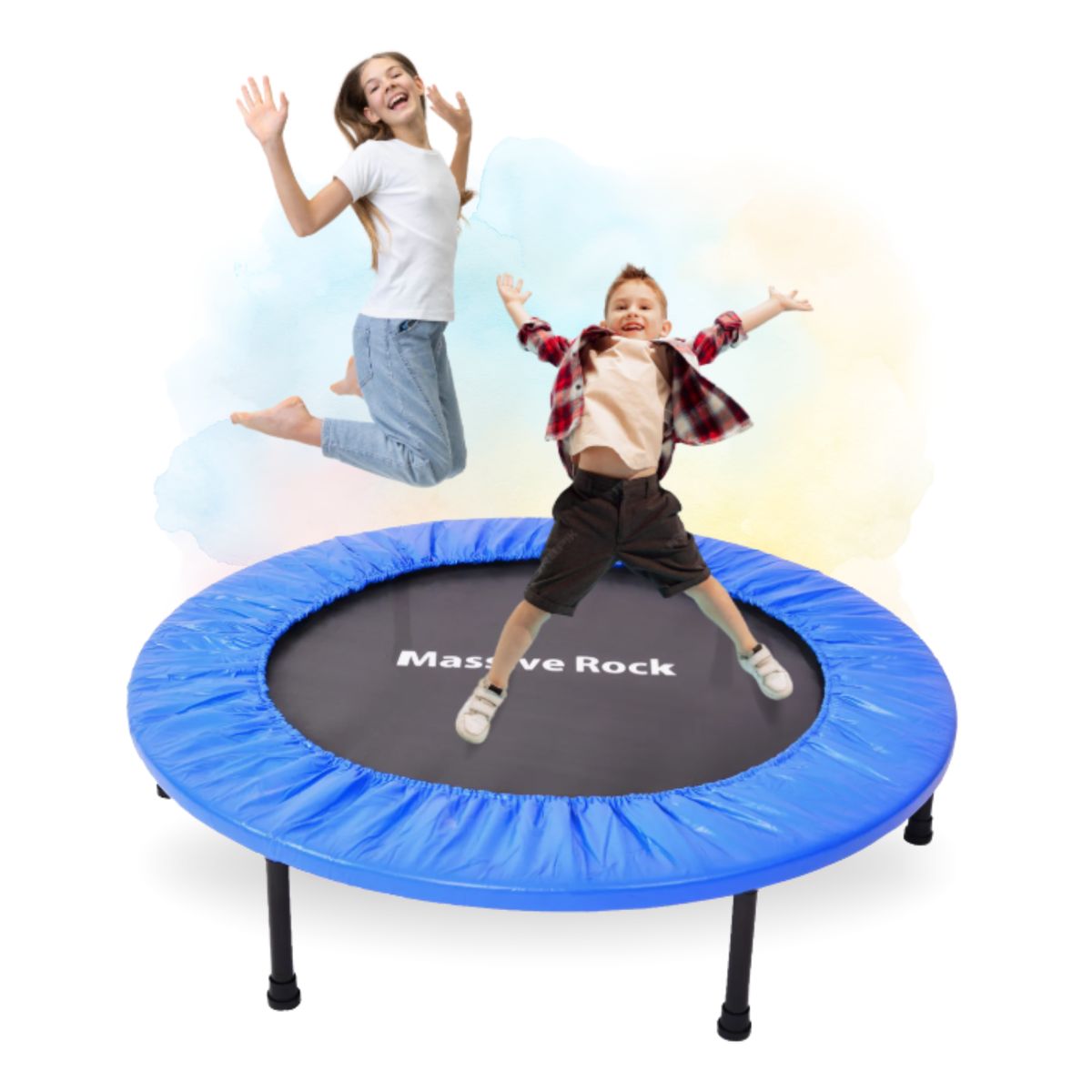 SUBE - Trampolín Fitness Ejercicio Y Gimnasia de fácil Armado Azul