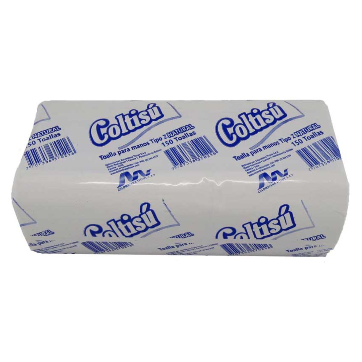 GENERICO - Toalla manos Coltisu interfoliada en Z Natural Doble hoja