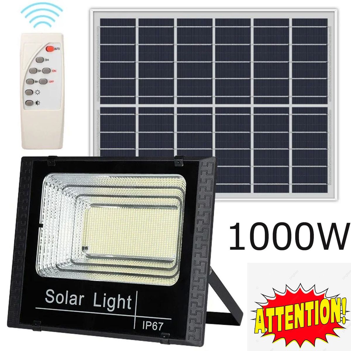 ONE PIXEL - Reflector Solar 1000w Lampara Led Panel Solar Control Remoto ONE PIXEL