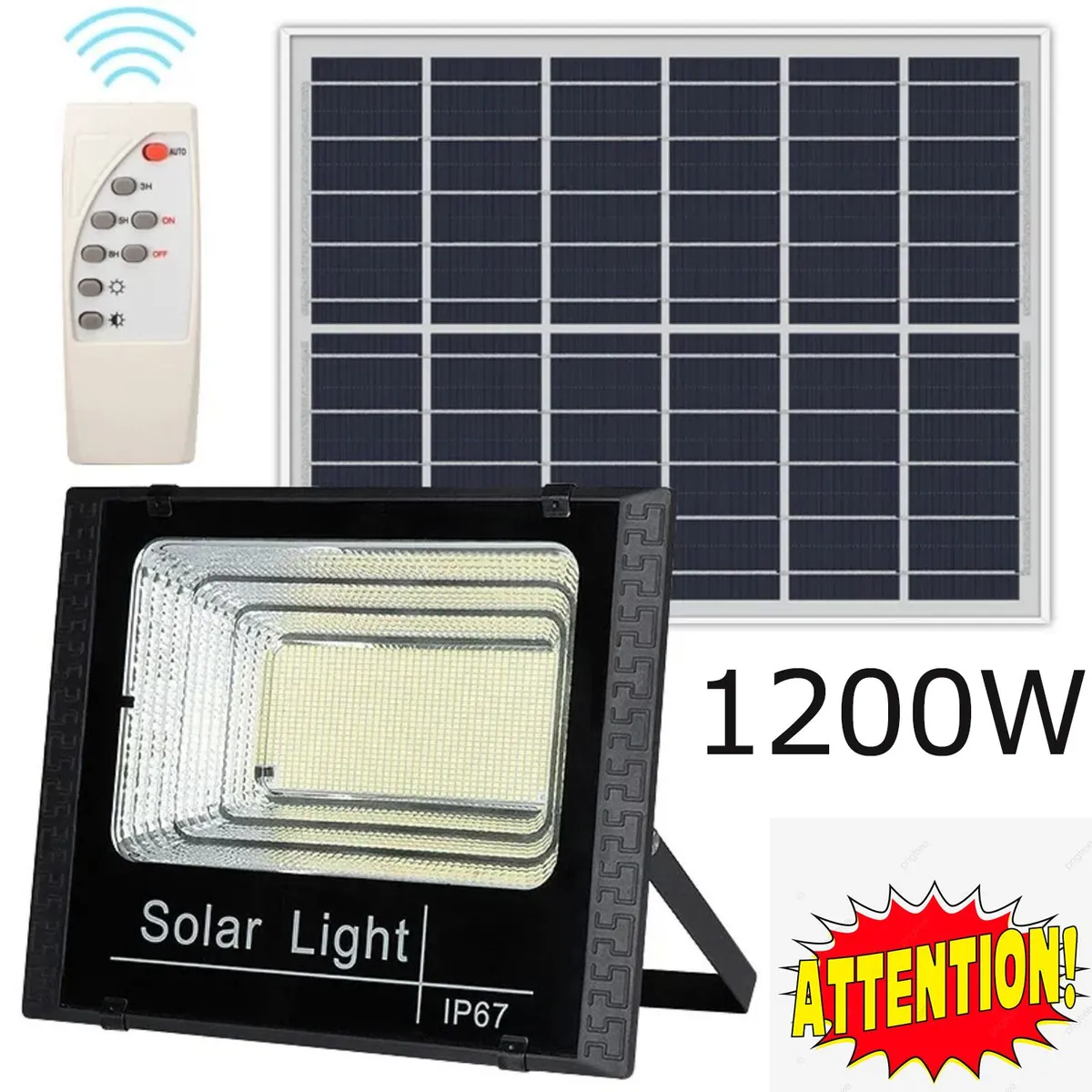 ONE PIXEL - Reflector Solar 1200w Lampara Led Panel Solar Control Remoto ONE PIXEL