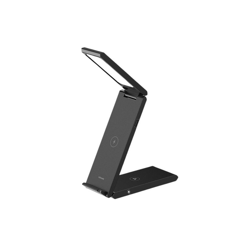 USAMS - Cargador Inalámbrico 3en1 USAMS Plegable 15 W Negro