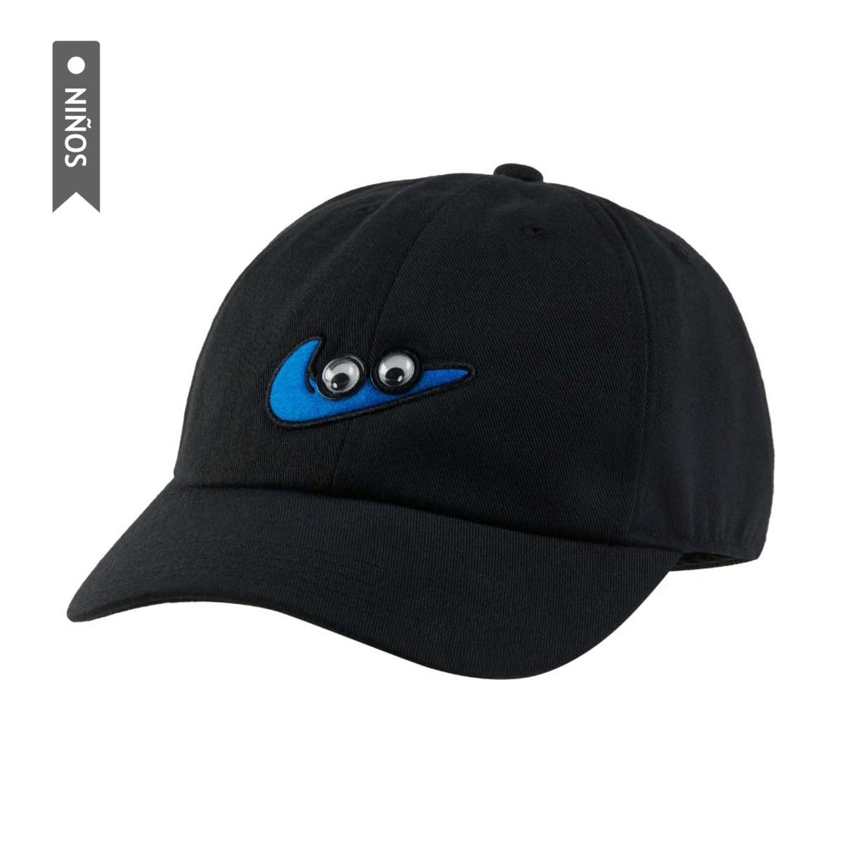 NIKE - Gorra Nike Club Cap Us Swooshy Niños-Negro