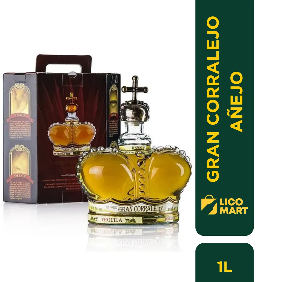 GENERICO - TEQUILA CORRALEJO GRAN AÑEJO 100 % AGAVE 1 LITRO