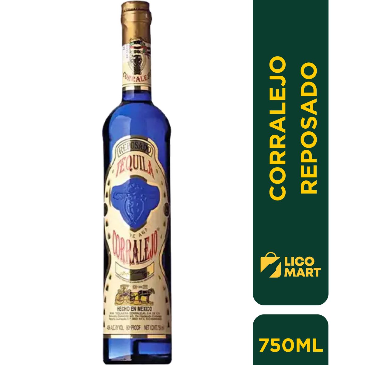 GENERICO - TEQUILA CORRALEJO REPOSADO 100 % AGAVE 750 ML