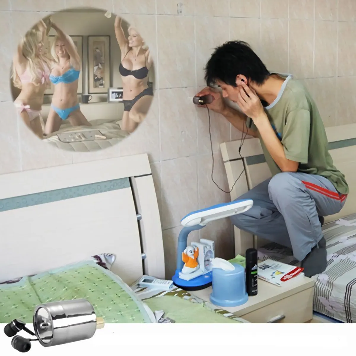 OEM - microfono espia para escuchar detras de las paredes