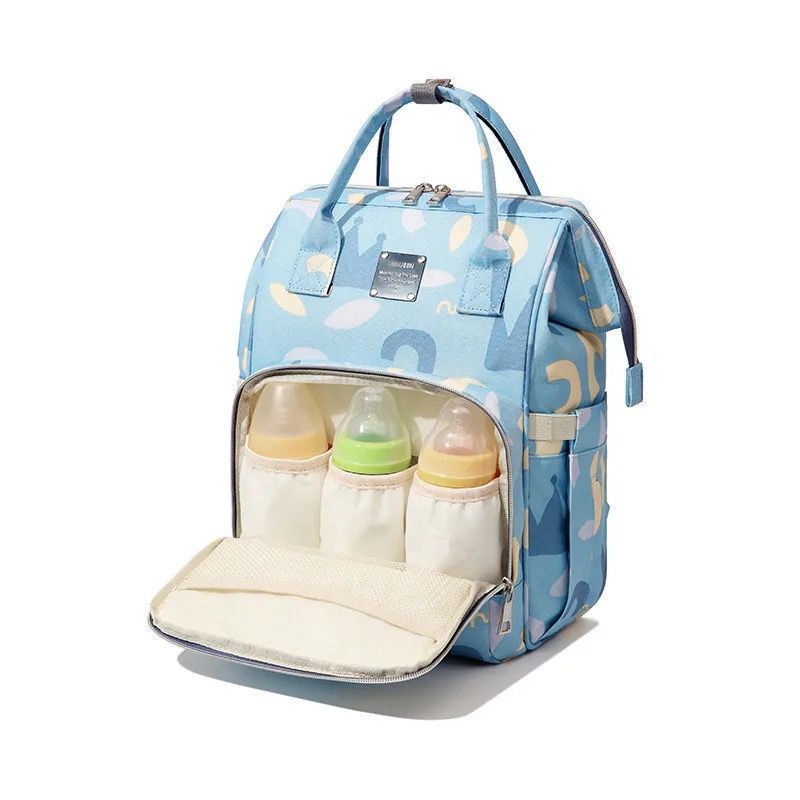 LANZURY IMPORTACIONES - PAÑALERA DE MATERNIDAD SENCILLA ESTAMPADA - AZUL