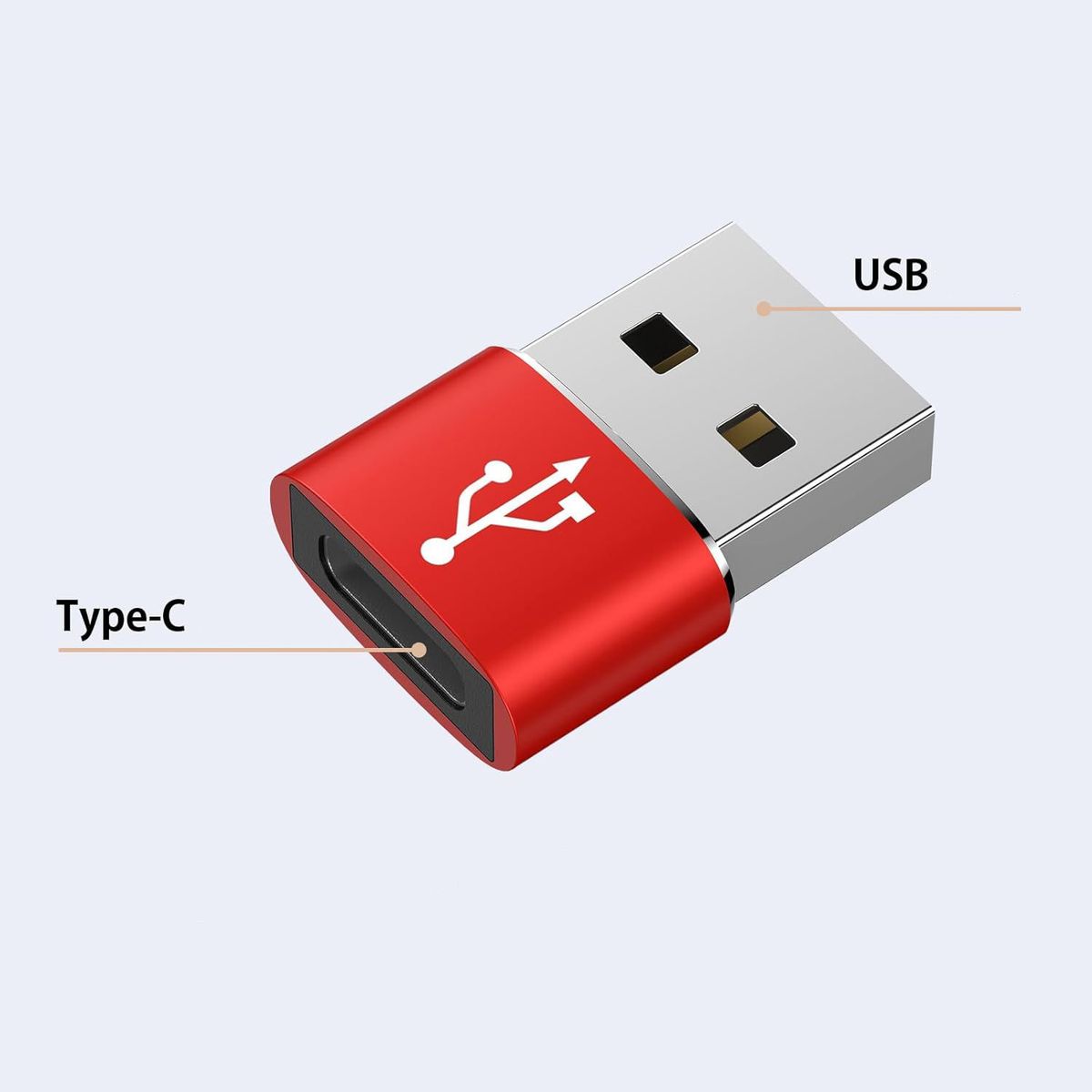 GENERICO - Adaptador USB a Tipo C, Alta Velocidad 