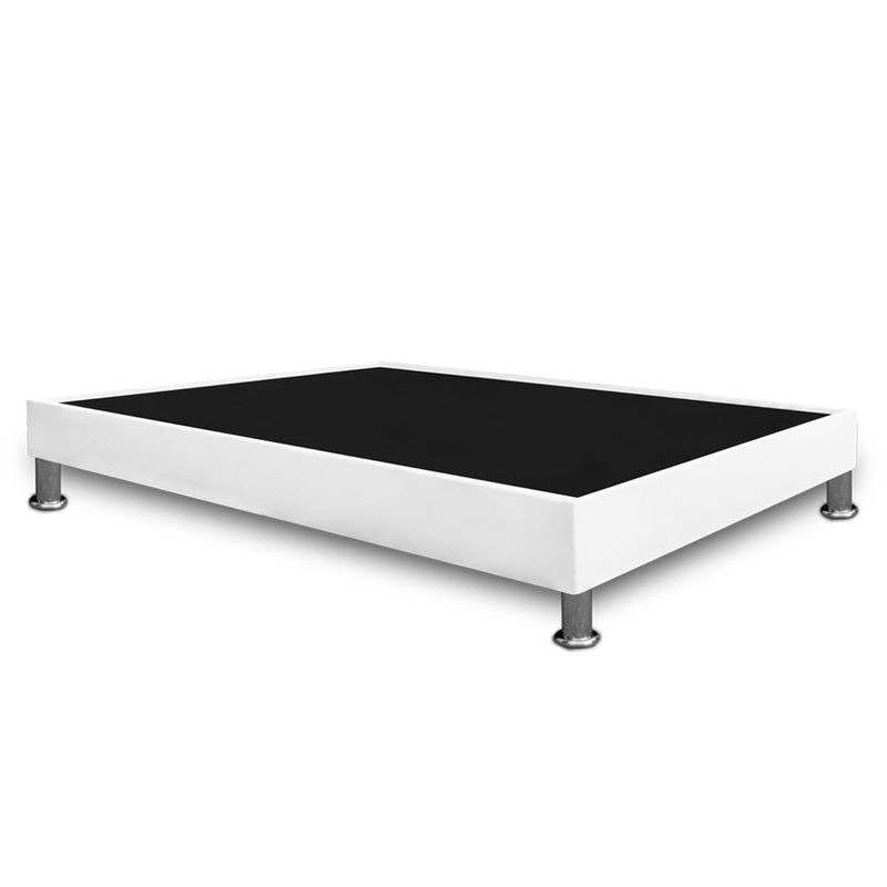 MAGIC CLASS - BASE CAMA CON PESTAÑA 90x190 MICROFIBRA BLANCO