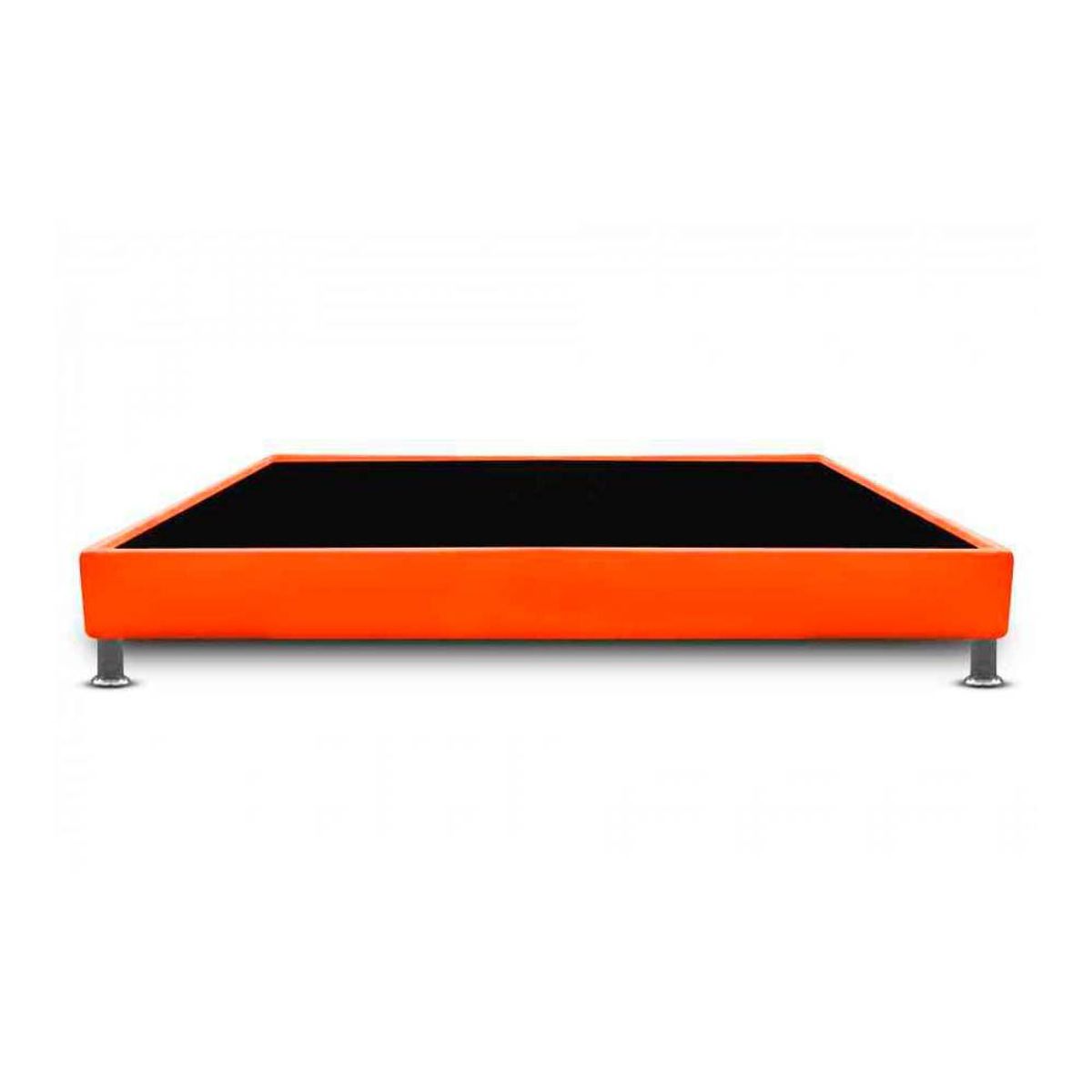 MAGIC CLASS - BASE CAMA CON PESTAÑA 90x190 MICROFIBRA NARANJA