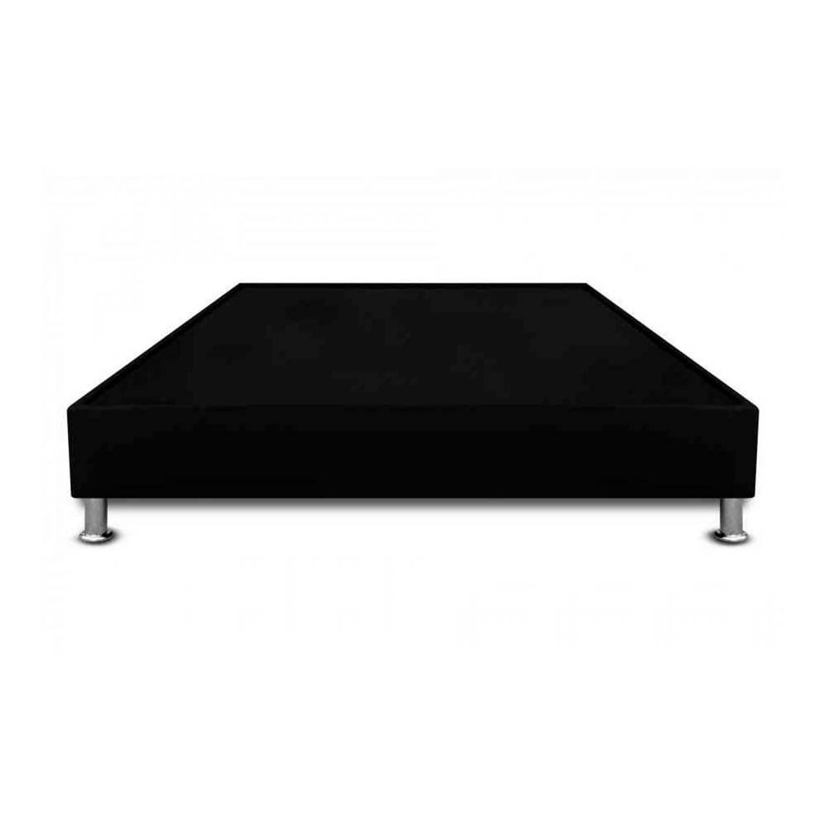 MAGIC CLASS - BASE CAMA CON PESTAÑA 90x190 MICROFIBRA NEGRO