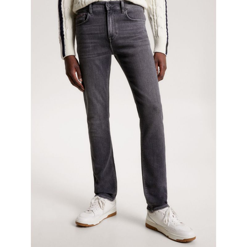 TOMMY HILFIGER - Jean Denton Recto Con Efecto Desteñido Hombre Gris Tommy Hilfiger