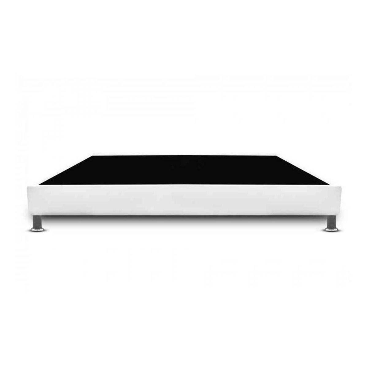 MAGIC CLASS - BASE CAMA CON PESTAÑA 100x190 MICROFIBRA BLANCO