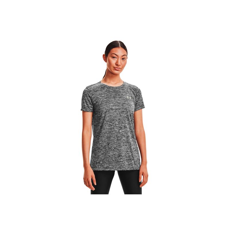UNDER ARMOUR - Camiseta Mujer Under Armour TECH SSC - TWIST-BLK Negro UNDER ARMOUR