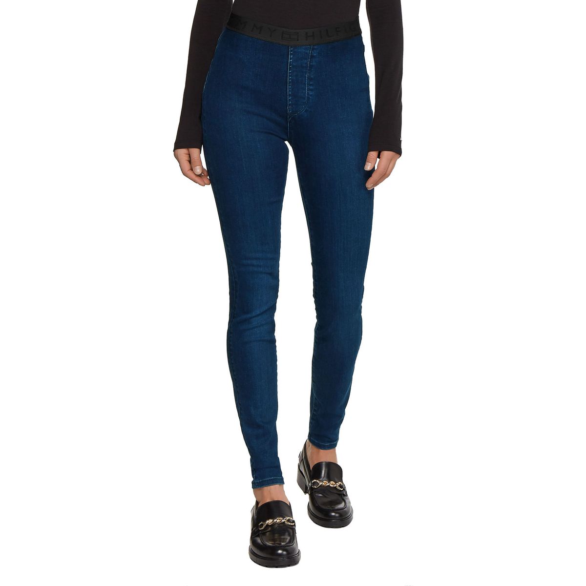 TOMMY HILFIGER - Jeans Skinny Con Logo Mujer Azul Tommy Hilfiger