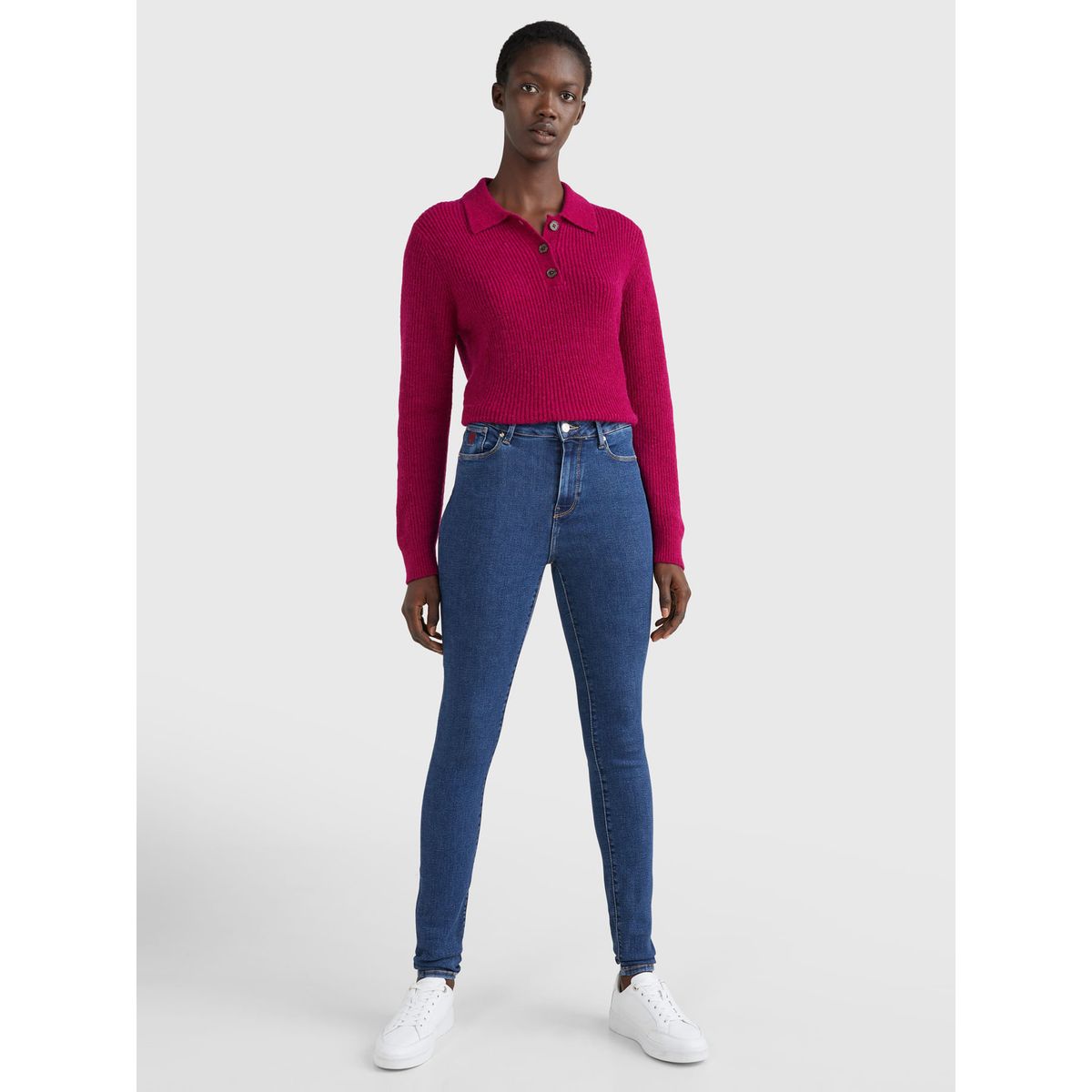 TOMMY HILFIGER - Jeans Harlem Th Flex Superceñidos De Talle Alto Mujer Azul Tommy Hilfiger