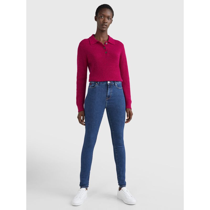 TOMMY HILFIGER - Jeans Harlem Th Flex Superceñidos De Talle Alto Mujer Azul Tommy Hilfiger