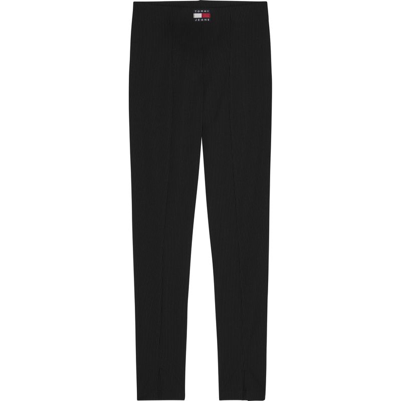 TOMMY HILFIGER - Leggings De Corte Skinny Con Parche Mujer Negro Tommy Jeans