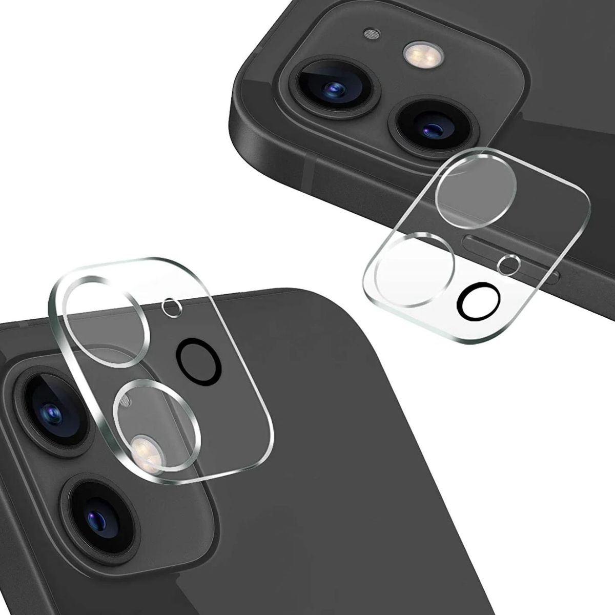 GENERICO - Protector de camara transparente para iphone 11-12 mini