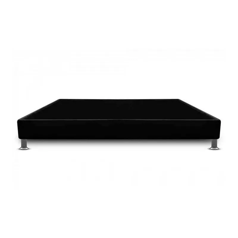 MAGIC CLASS - BASE CAMA CON PESTAÑA 120x190 ECOCUERO NEGRO