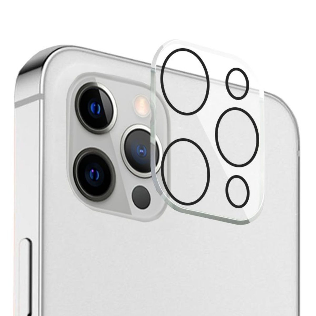 GENERICO - Protector de camara borde negro para iphone 15 pro-15 pro max