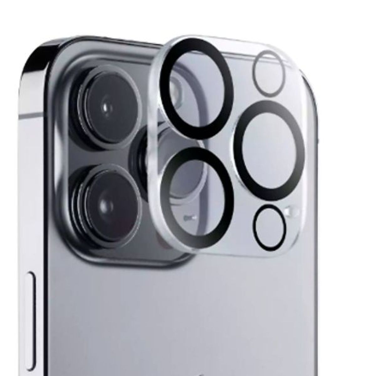 GENERICO - Protector de camara borde negro para iphone 15 pro-15 pro max