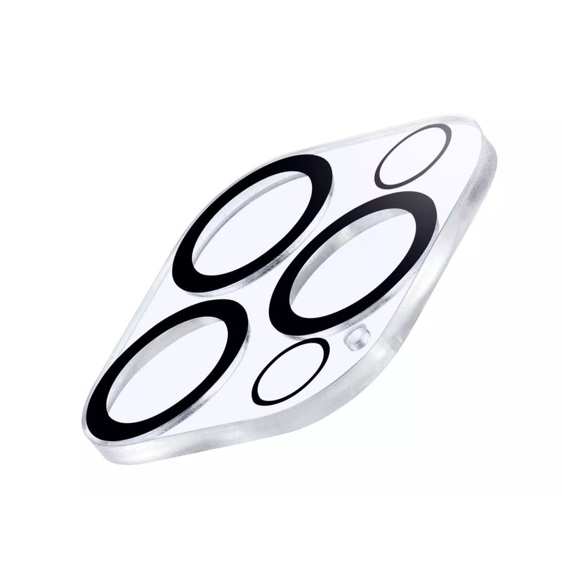 GENERICO - Protector de camara borde negro para iphone 15 -15 plus