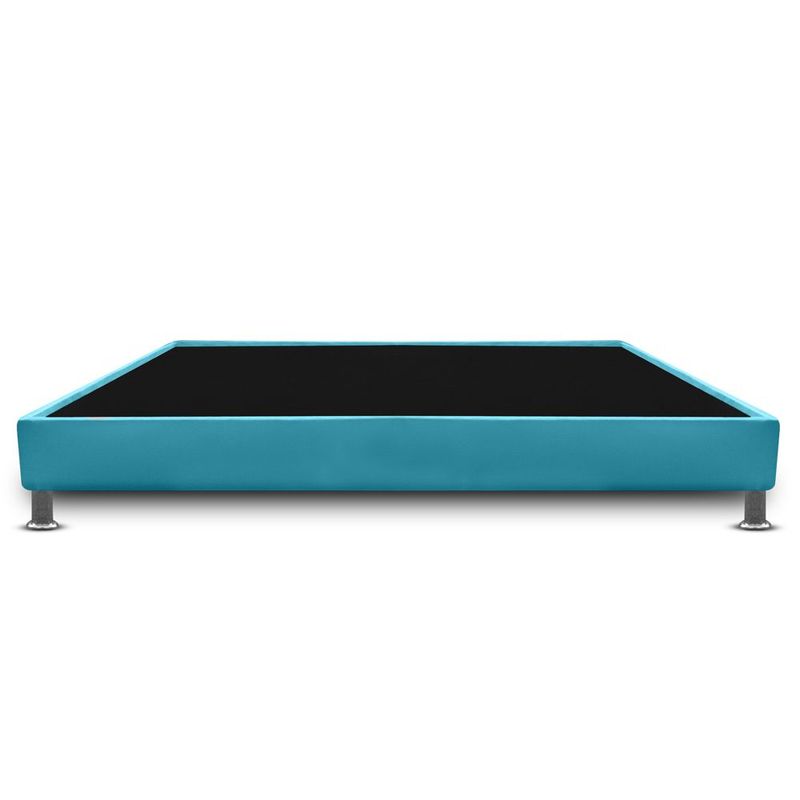 MAGIC CLASS - BASE CAMA CON PESTAÑA 120x190 MICROFIBRA AZUL